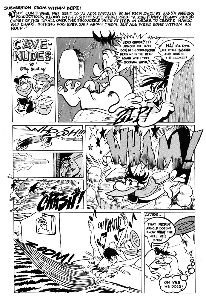 Cave Nudes: NSFW One-Page Comic with Flintstones Characters